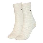 Tommy Hilfiger Strømper 2P Classic Small Stripe Socks Vanilje Str 39/4...