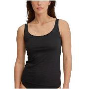 Calida Essential Cotton Tank Top Svart bomull Small Dame