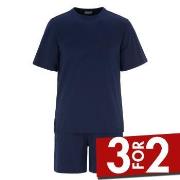 Damella Edward Short Sleeve Pyjamas Marine bomull X-Large Dame