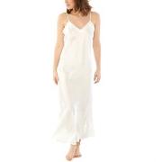 Damella Long Silk Nightdress Elfenben silke Large Dame