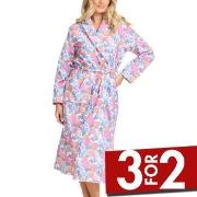 Damella Printed Terry Velour Robe Mixed XX-Large Dame