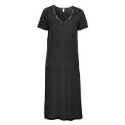 Damella Silk Short Sleeve Nightdress Svart silke X-Large Dame