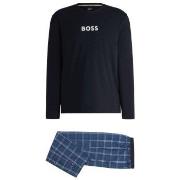 BOSS Easy Long Night Set Blå bomull X-Large Herre