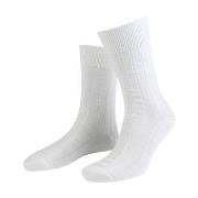 Amanda Christensen Strømper Grade Wide Rib Ankle Socks Hvit Str 47/50