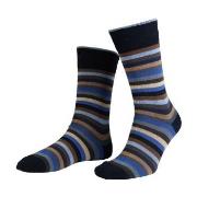 Amanda Christensen Strømper True Block Stripe Ankle Sock Marine Str 43...