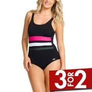 Damella Annabella Chlorine Resistent Swimsuit Svart/Rosa polyester 44 ...