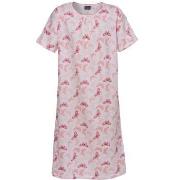 Trofe Butterfly Short Sleeve Dress Rosa Mønster bomull Medium Dame