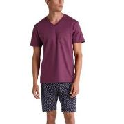 Calida Relax Streamline V-neck Short Pyjama Vinrød  bomull X-Large Her...