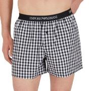 Armani Woven Boxer Hvit/Svart bomull Medium Herre