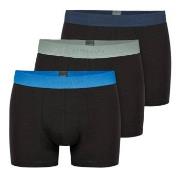 Schiesser 3P 95-5 Organic Cotton Woven Shorts Svart/Blå bomull X-Large...