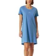 Schiesser Short Sleeve Sleepshirt Lysblå bomull 44 Dame