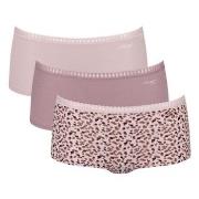 Sloggi Truser 3P GO Crush Hipster Shorts Sand/rosa bomull XX-Large Dam...