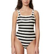 Marc O Polo Stripe Swimsuit Hvit/Svart X-Large Dame