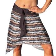 Wiki Puerto Rico Skirt Dress Brun mønstret nylon XX-Large Dame