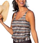 Wiki Puerto Rico Tankini Top Brun mønstret C/D XL Dame