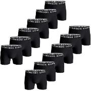 Björn Borg 12P Cotton Stretch Boxer 1718 Helsvart bomull X-Large Herre