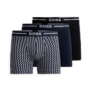 BOSS 6P Bold Design BoxerBr Svart/Blå bomull Small Herre