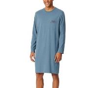 Schiesser Comfort Fit Nightwear Men Nightdress Blå bomull Medium Herre