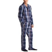Gant Check Pajama Set Shirt And Pants Blå bomull Medium Herre