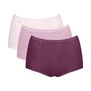 Sloggi Truser 3P Basic Plus Maxi Colored Lysrosa bomull 50 Dame