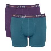 Sloggi 2P Men Start Short C2P Lilla/Turkis bomull Large Herre
