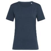 Stedman Claire Relaxed Women Crew Neck Marine ringspunnet bomull X-Lar...