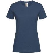 Stedman Classic T Organic Women Crew Neck Marine økologisk bomull Larg...