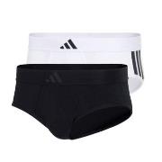 adidas 2P Active Flex Cotton 3 Stripes Brief Hvit/Svart bomull Large H...