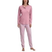 Calida Striped Dreams Long Pyjamas Lyslilla bomull Large Dame