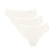Sloggi Truser 3P GO Crush High Leg Briefs Elfenben bomull Medium Dame