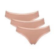Sloggi Truser 3P GO Crush Mini Briefs Lysbrun  bomull X-Small Dame