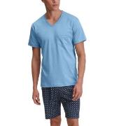 Calida Relax Streamline Short Pyjama Lysblå bomull X-Large Herre