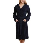 Schiesser Essentials Bathrobe With Hood Marine bomull X-Large Dame