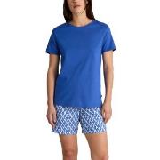 Calida Shell Nights Short pyjamas Blå bomull Large Dame