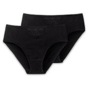 Schiesser Truser 2P Cotton Essentials Tai Panties Svart bomull XX-Larg...