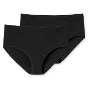 Schiesser Truser 2P 95-5 Organic Cotton Midi Briefs Svart bomull Mediu...