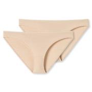 Schiesser Truser 2P 95-5 Organic Cotton Mini Briefs Beige bomull Mediu...