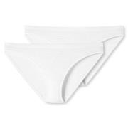 Schiesser Truser 2P 95-5 Organic Cotton Mini Briefs Hvit bomull X-Smal...