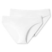 Schiesser Truser 2P 95-5 Organic Tai Hvit bomull Large Dame