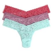Hanky Panky Truser 3P Low Rise Lace Thong Blå/Lila nylon One Size Dame