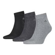 Calvin Klein Strømper 3P Classic Quarter Socks For Men Grå Str 43/46 H...