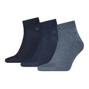 Calvin Klein Strømper 3P Classic Quarter Socks For Men Marine/Blå Str ...