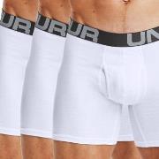 Under Armour 3P Charged Cotton 6in Boxer Hvit X-Large Herre