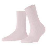 Falke Strømper Women Cotton Rib Socks Lysrosa bomull Str 35/38 Dame