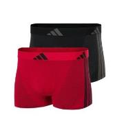 adidas 2P Active Micro Stretch Seamless Trunks Svart/Rød Large Herre