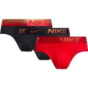 Nike 3P Dri-Fit Essential Micro Hip Brief Rød/Svart bomull X-Large Her...