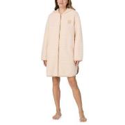 DKNY Chill In Style Hooded Zipe Robe Beige polyester Small Dame