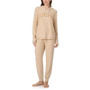 DKNY Chill In Style Hoodie Jogger Set Beige polyester Large Dame