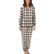 Lady Avenue Cotton Flannel Pyjamas Blå/Brun bomull Small Dame