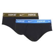 Nike 2P Everyday Cotton Stretch Briefs Svart/Blå bomull Medium Herre